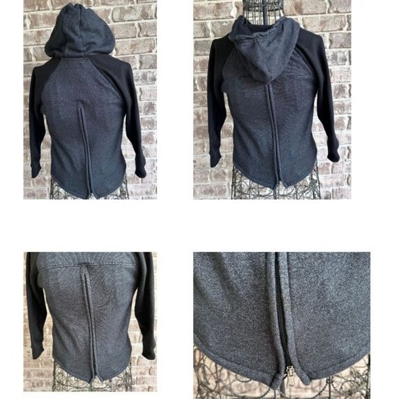 Retro 2016 Coogi Australia Hoodie Kids Size 6 Black Patches Front Zip Ka… - Picture 10 of 12